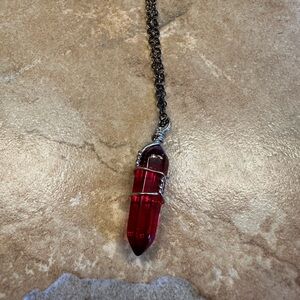 Elegant Red Pendant Necklace